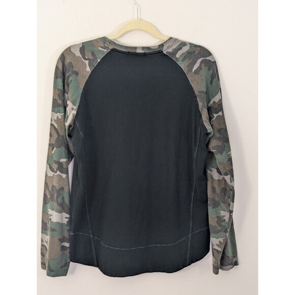 Burberry Black Label Long Sleeve Camo Black T-Shirt Size 3 Authentic Men's - Picture 7 of 9